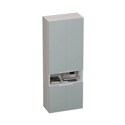 Шкаф книжный с нишей, фасады в эмали LE216.11