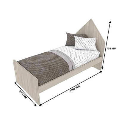 Кровать односпальная L901, 90x190