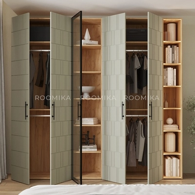 Шкафная группа Лацио фрезерованные фасады в эмали 32