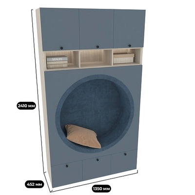 Секция с нишей и мягкими элементами L430.45