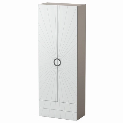 Шкаф 2 дверный с ящиками, фрезерованные фасады в эмали LE211.44