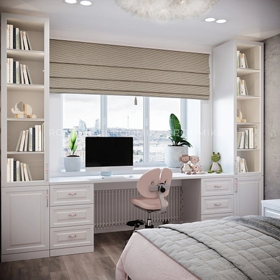 Рабочая зона для девочки Флоренция фасады в эмали 6