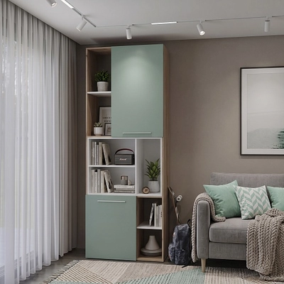 Шкаф книжный с нишей LG227 L/R
