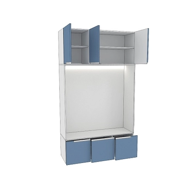 Шкаф с нишей и сидушкой с подсветкой L412.44