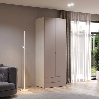 Шкаф 2 дверный с ящиками, фасады в эмали LE211.60