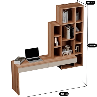 Стол-стеллаж R180 L/R