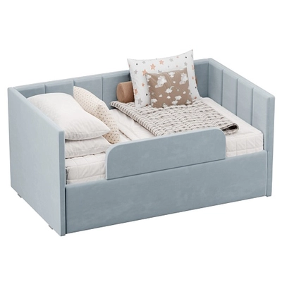 Кровать с подъемным механизмом и ящиком для белья с бортиком ЛАЙН 1, 90х160