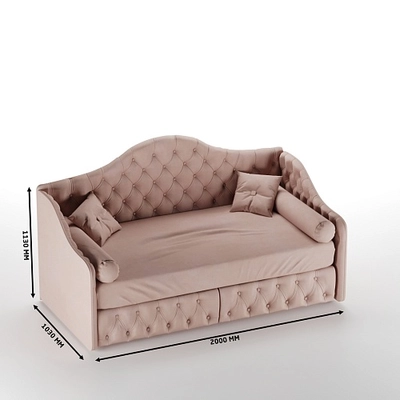 Кровать односпальная мягкая МОНИКА, 90x190