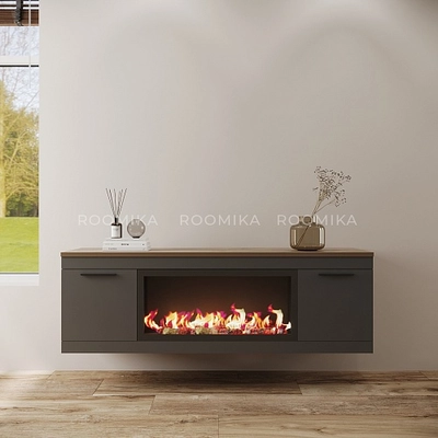 Тумба ТВ навесная с электрокамином L545.451