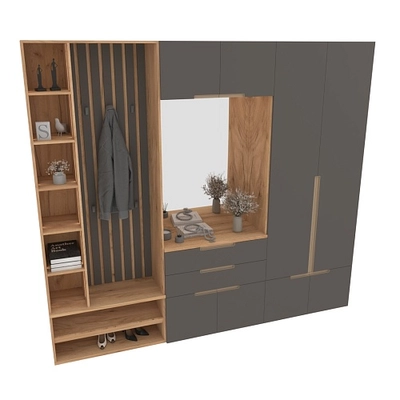 Лацио прихожая, фрезерованные фасады в эмали 30