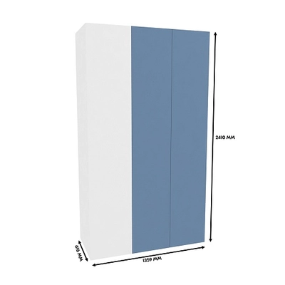 Шкаф со складными дверьми и фальш панелью, фасады в эмали LE206 L/R