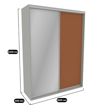 Шкаф-купе U182 тип 3 МДФ/зеркало