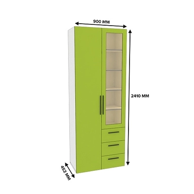 Шкаф комбинированный со стеклом с подсветкой L215S L/R