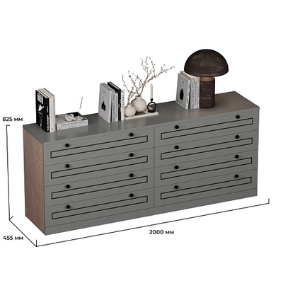 Комод с ящиками узкий с эмалевой столешницей A728.45ES