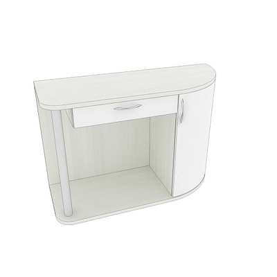 Туалетный столик с ящиком и радиусным фасадом P700.51 L/R