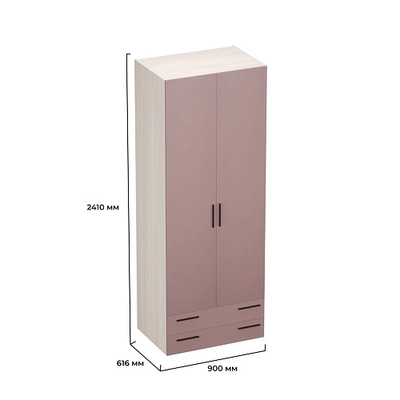 Шкаф двустворчатый с ящиками LG-211.60