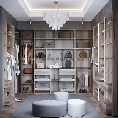 Гардеробная система без фасадов Элементис 2