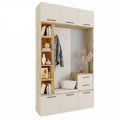 Секция с вешалкой и стеллажом L416