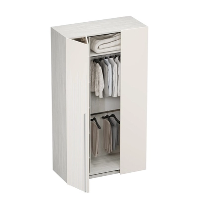 Шкаф со складными дверьми и фальш панелью, фрезерованные фасады в эмали LE206 L/R