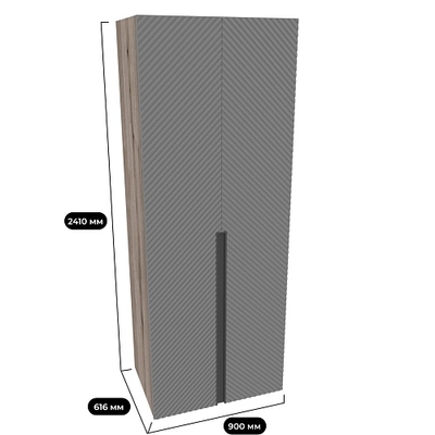 Шкаф 2 дверный, фасады в эмали LE210.60-1