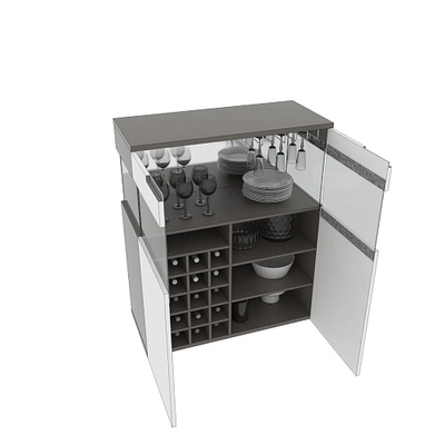 Винный шкаф, фасады в эмали LE-200