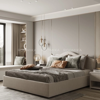 Кровать двуспальная мягкая СЕЛЕНА с подъемным механизмом, 140x200