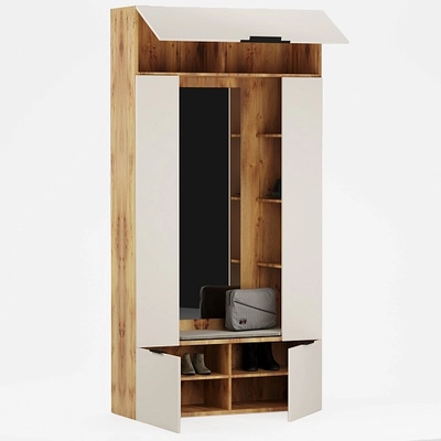 Секция с зеркалом и полками L408