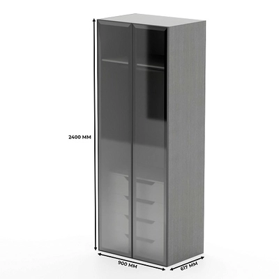 Шкаф для спальни с четырьмя ящиками и штангой R210.60-3