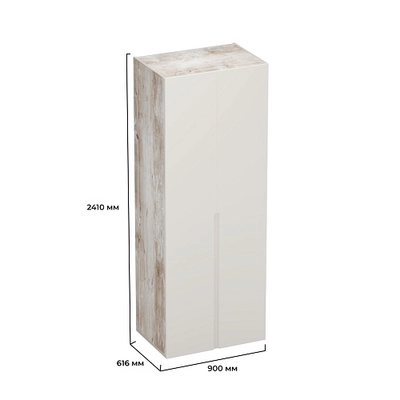 Шкаф 2 дверный, фасады в эмали LE210.60-4