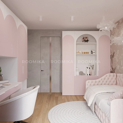 Рабочая зона Лацио фрезерованные фасады в эмали 77