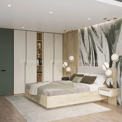 Кровать двуспальная с парящим эффектом C181 , 180x200