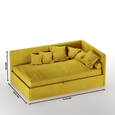 Мягкая кровать-диван КАРАТ-1200  с подъемным механизмом, 120х200