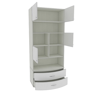 Шкаф книжный с ящиками P217