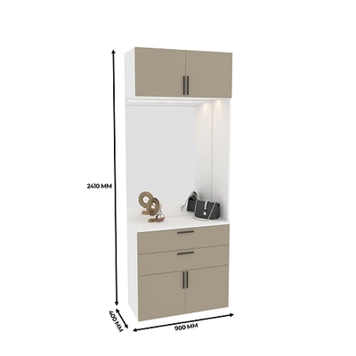 Тумба с зеркалом и комодными ящиками с подсветкой L421 L/R