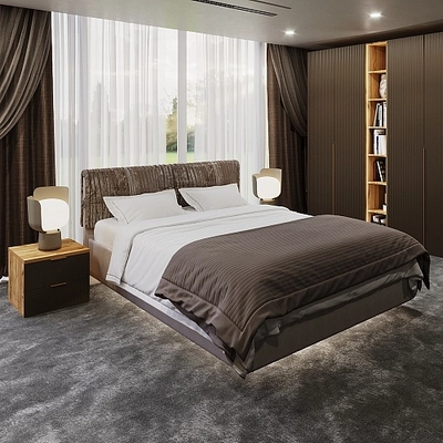 Тумба прикроватная 2 ящика, фасады в эмали LE701