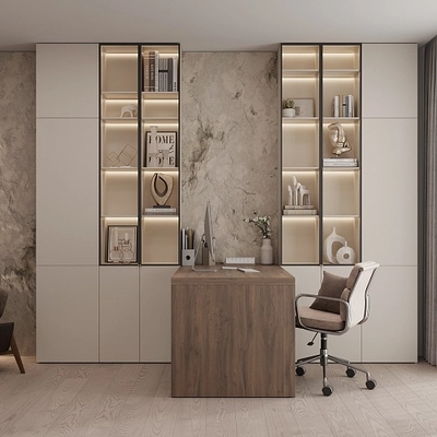 Кабинет в светлых тонах №1