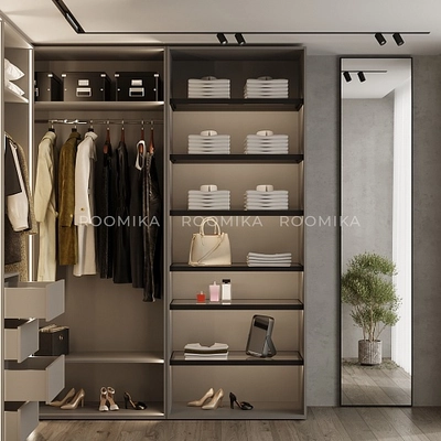 Гардеробная система без фасадов Элементис 4