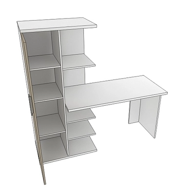 Рабочий стол со встроенным стеллажом HOF423