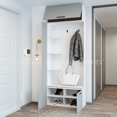 Секция с вешалкой и полками L409 L/R