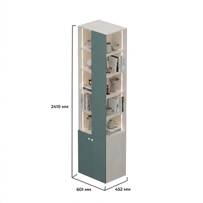 Шкаф-стеллаж книжный с подсветкой LG237.44 L/R