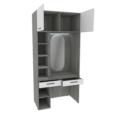 Столик туалетный с антресолью и стеллажом с подсветкой LG414.60