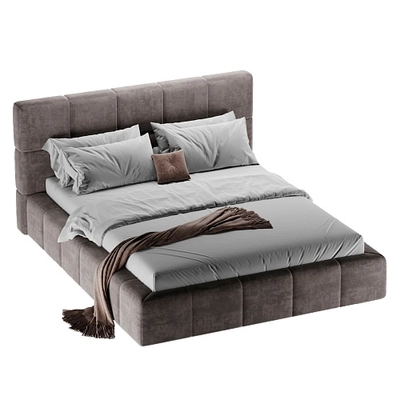 Кровать двуспальная мягкая КВАДРО-СОФТ с подъемным механизмом, 140x200