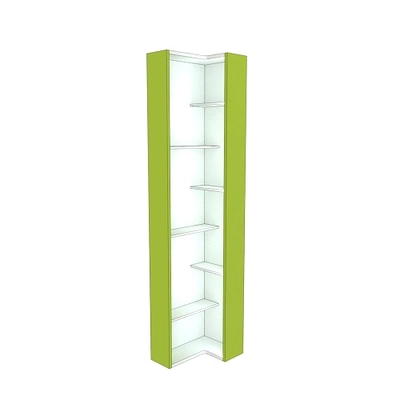 Стеллаж завершающий угловой разносторонний  с подсветкой L230.60 L/R