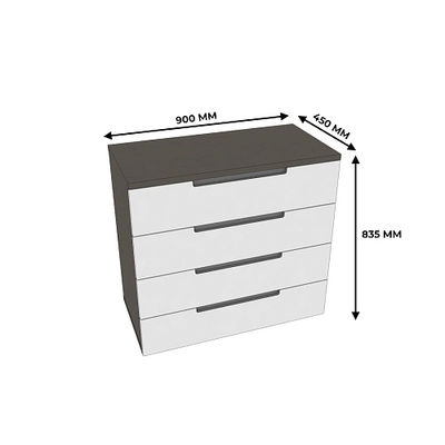 Комод, фасады в эмали LE-704