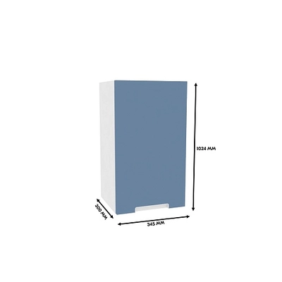 Антресоль однодверная, фасады в эмали LE327.300