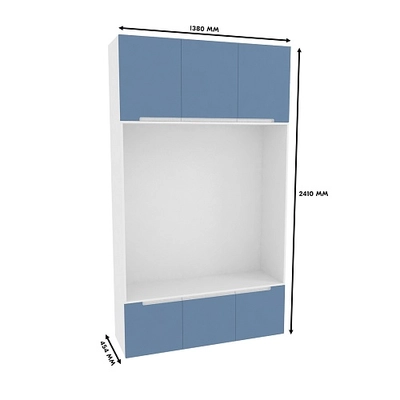 Шкаф с нишей и сидушкой, фасады в эмали LE412.44