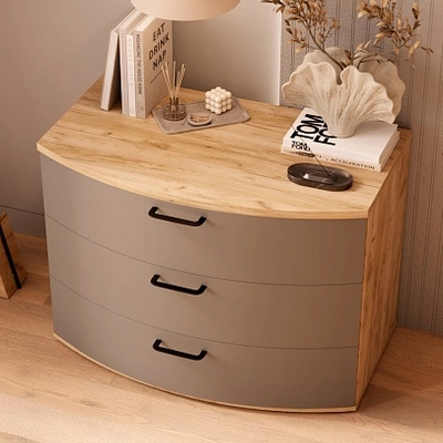 Комод радиусный 3 ящика P703