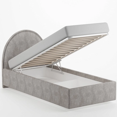 Кровать односпальная мягкая БАББЛ с подъемным механизмом, 90x190