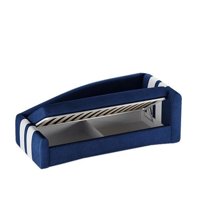 Кровать односпальная мягкая с ящиком для белья ТОКИО, 90x200