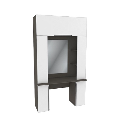 Стол туалетный с секцией и зеркалом с подсветкой, фасады в эмали LE404.44